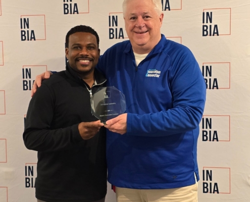 Ted Baker and Frank Scott II receiving the Most Innovative Program Award